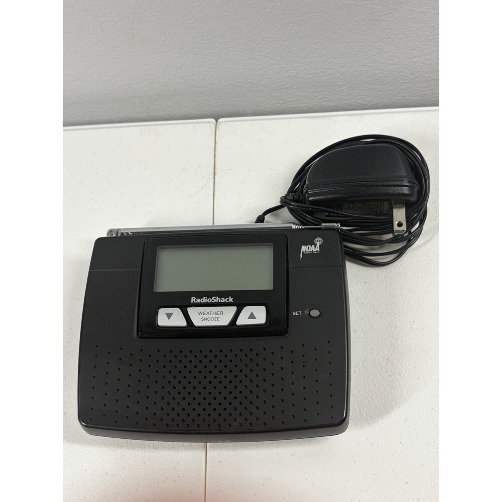 Radio Shack 12-260 NOAA Bedside Weather Alert Radio Alarm Clock *Tested Working”